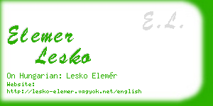 elemer lesko business card